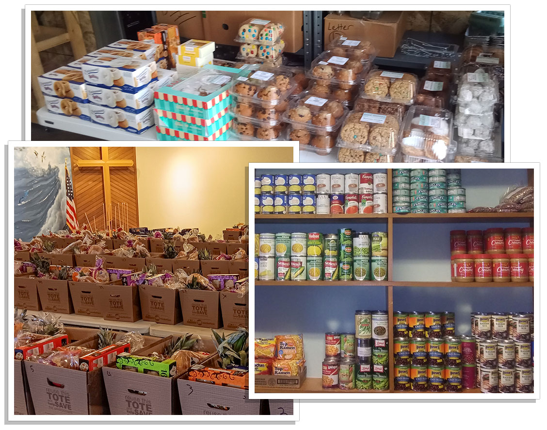 Montage of Food Pantry Items